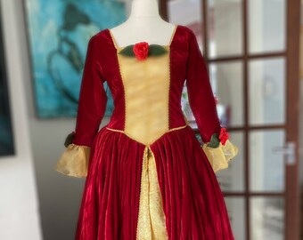 belle beauty and the beast red dress