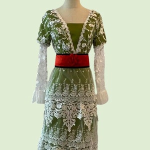 Green Titanic Dress, Titanic, Titanic costume, Rose Outfit, Edwardian era dress, Edwardian evening gown, Rose Dewitt Bukater dress,