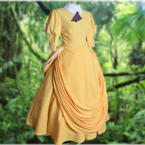 jane porter tarzan cosplay, Yellow Princess Dress, Yellow Victorian Dress, Jane Porter Dress