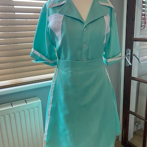 TWIN PEAKS Waitress Dress, Retro American Diner Dress, 1940s Diner