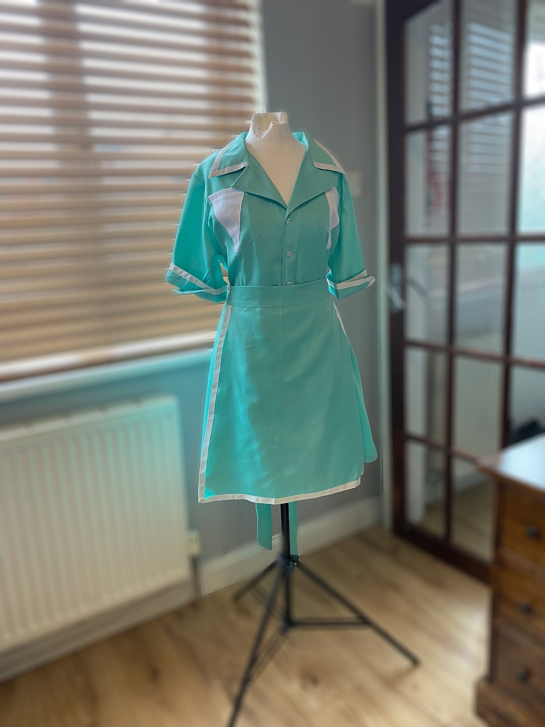 TWIN PEAKS Waitress Dress, Retro American Diner Dress, 1940s Diner