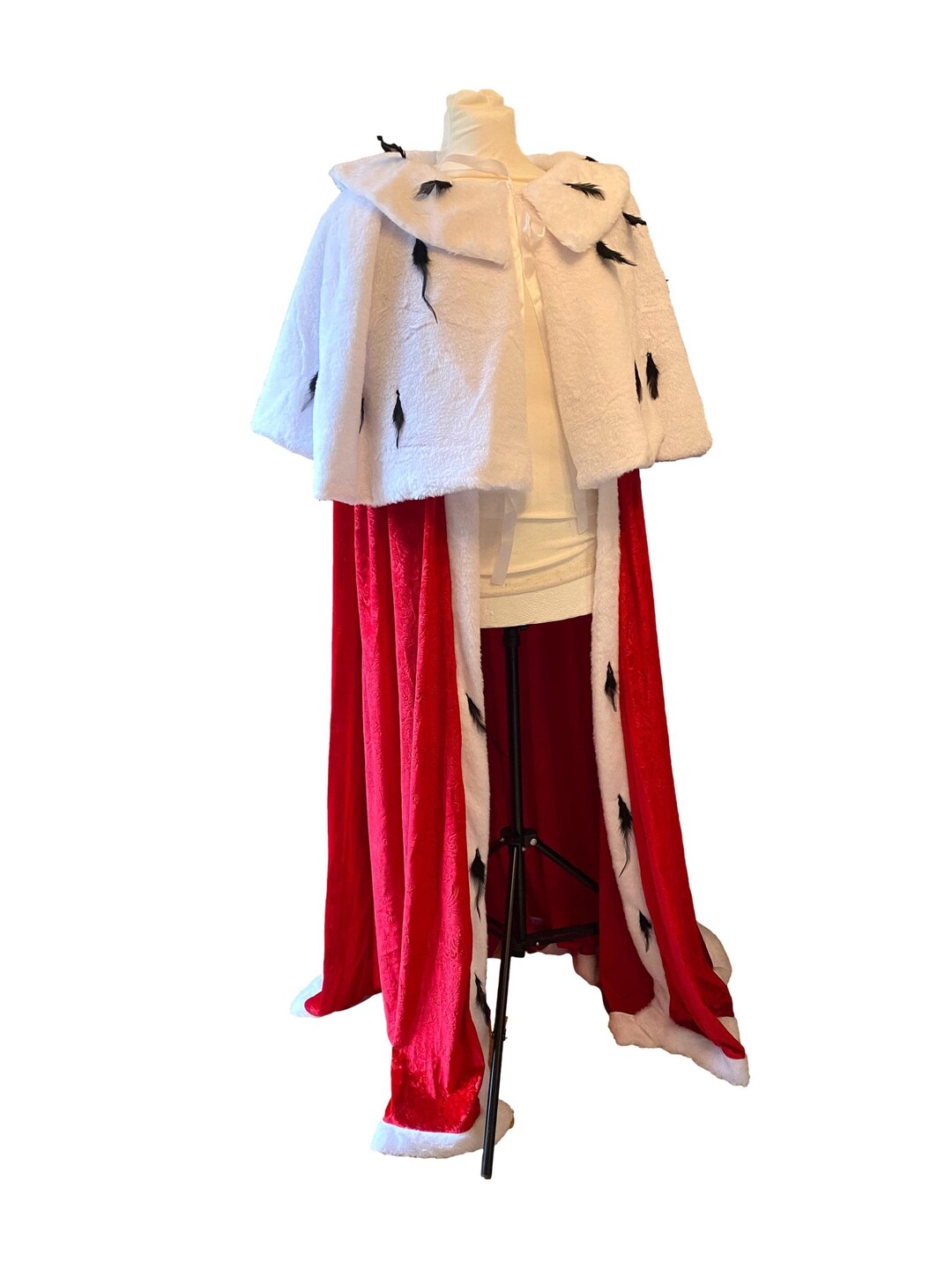 Coronation Robe, Ermine Cloak, Kings Cloak, Queens Cape, Red and White