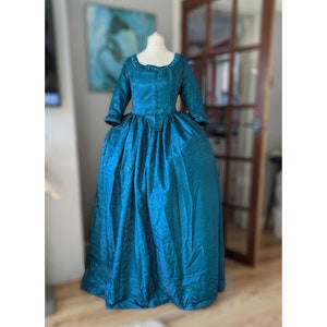 Georgian Costume, Georgian Dress, Marie Antoinette Dress, Emerald Green Georgian dress, masquerade ball gown