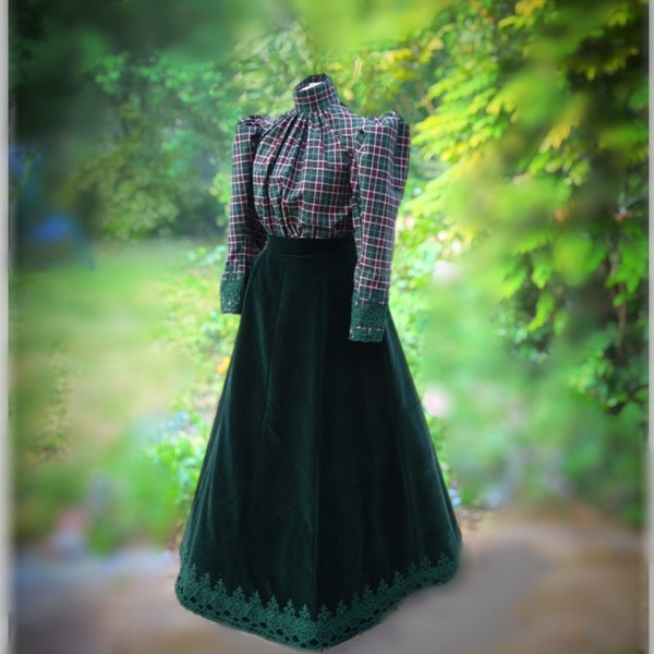 Edwardian skirt and blouse, Ladies Edwardian Day suit, Edwardian Suffragettes, Downton Abbey costume, 1900s dress