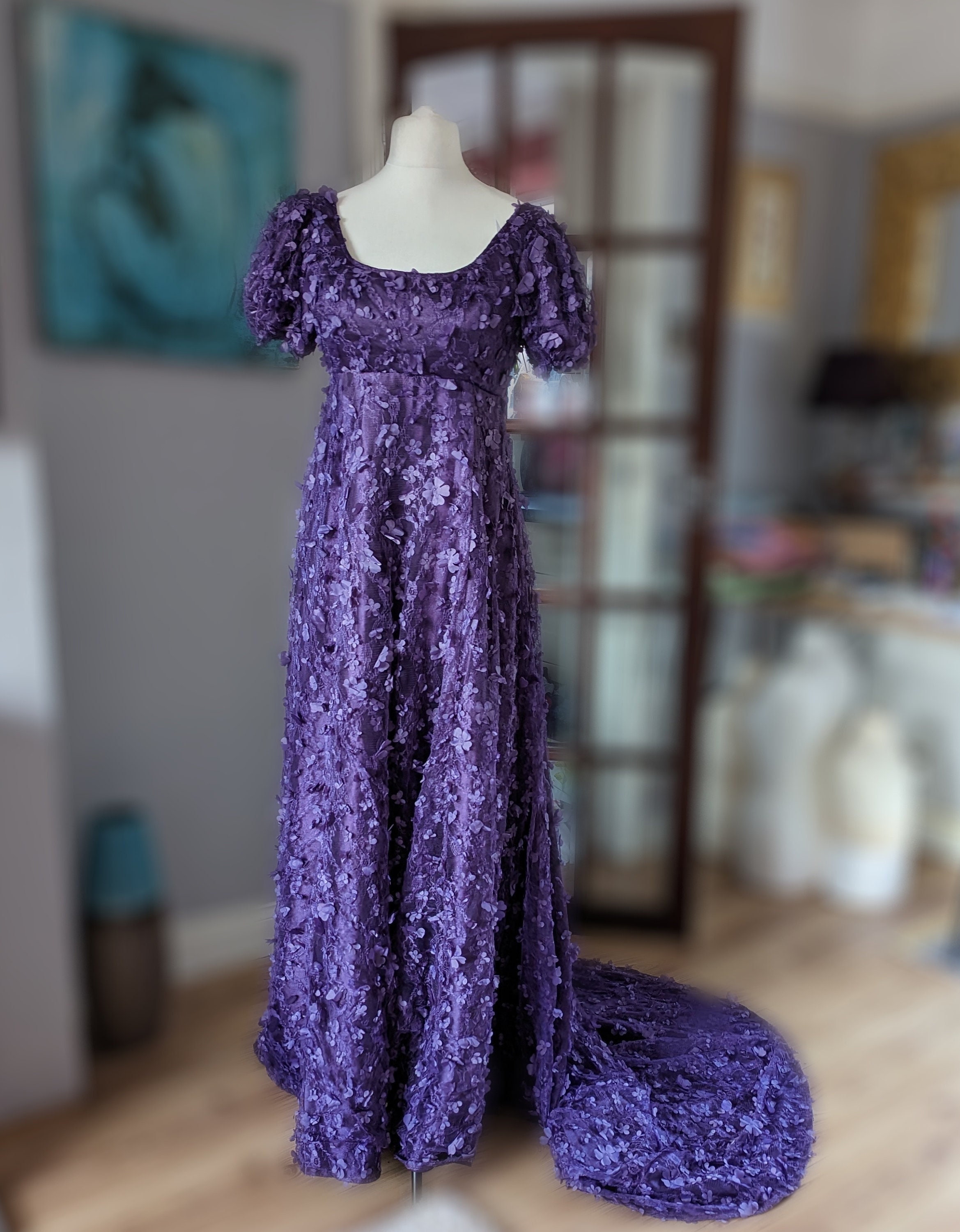 vintage＊Purple gradation dress