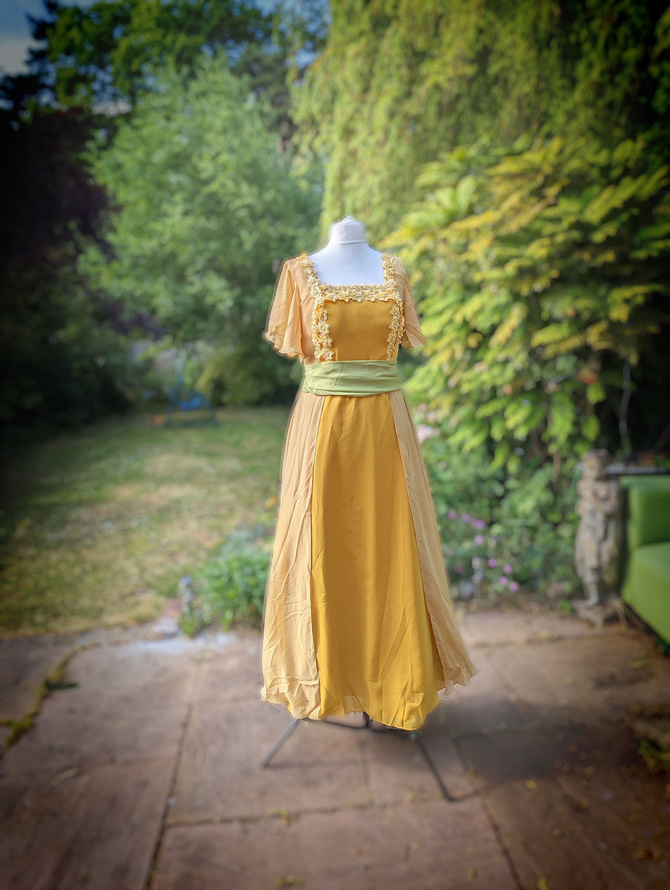 Titanic Dress Titanic costume Rose Outfit Edwardian era dress Edwardian evening gown Rose Dewitt Bukater dress Rose Yellow tea dress