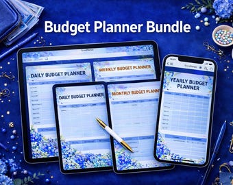 2026-27 Budget Planner PDF – Daily, Weekly, Monthly Finance Tracker (Digital Download)