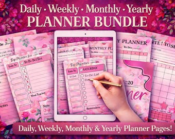 2026-27 Digital Planner Bundle – Undated, Daily, Weekly, Monthly (GoodNotes, iPad & Android Compatible) (PDF Download