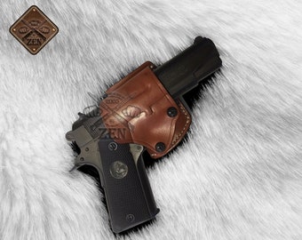 Best Leather Holster YAQUI Style For COLT / KIMBER 1911 - Best Gift for Men and Women, Husband, Boyfriend -P08
