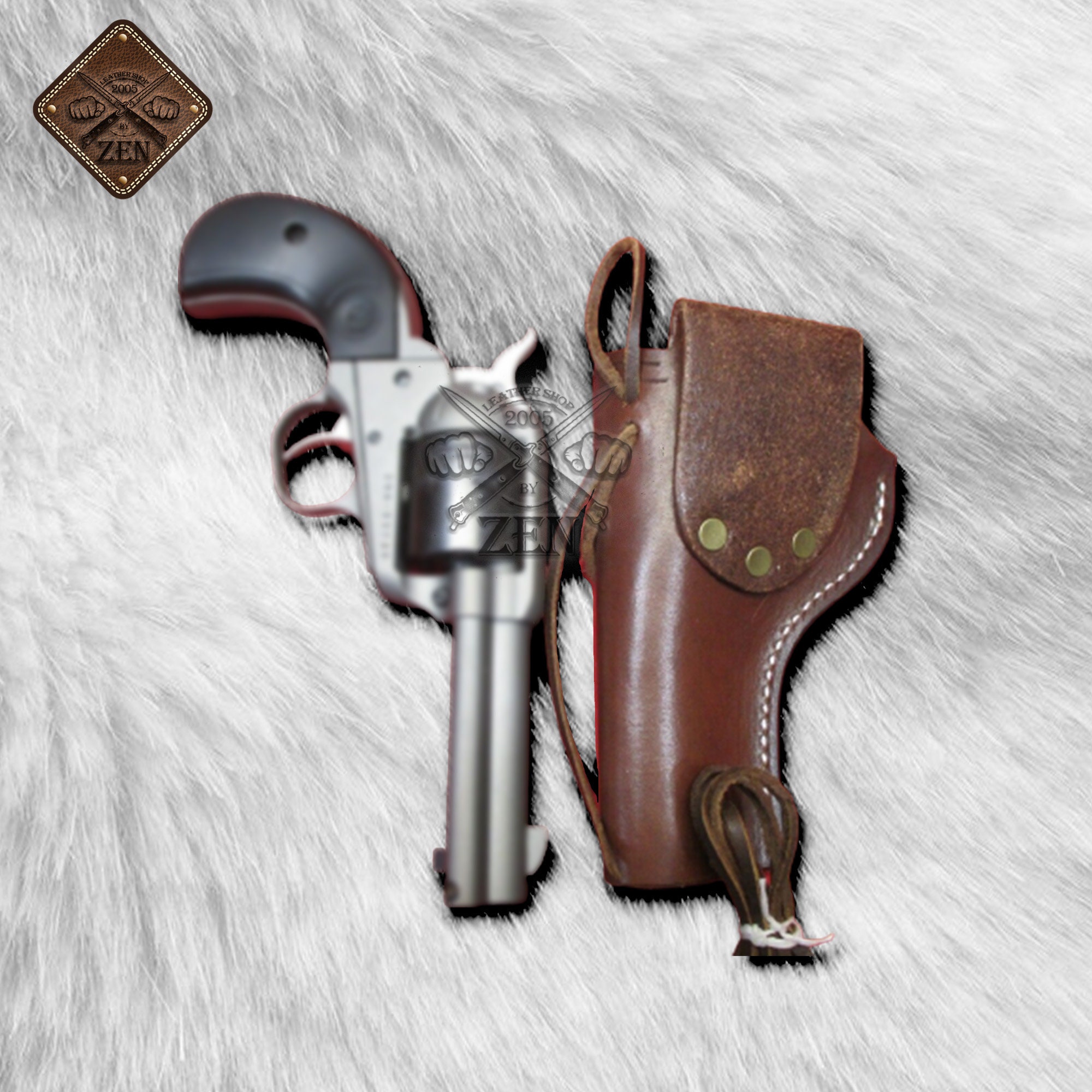 Best Leather Holster for Ruger Wrangler 22 LR SA 6 Shot - Etsy