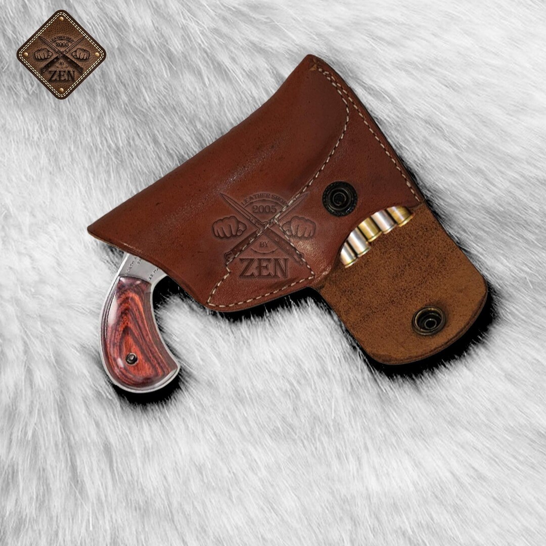 Leather Holster for NAA 22 Mag With Ammo Pouch Best Gift for Men and