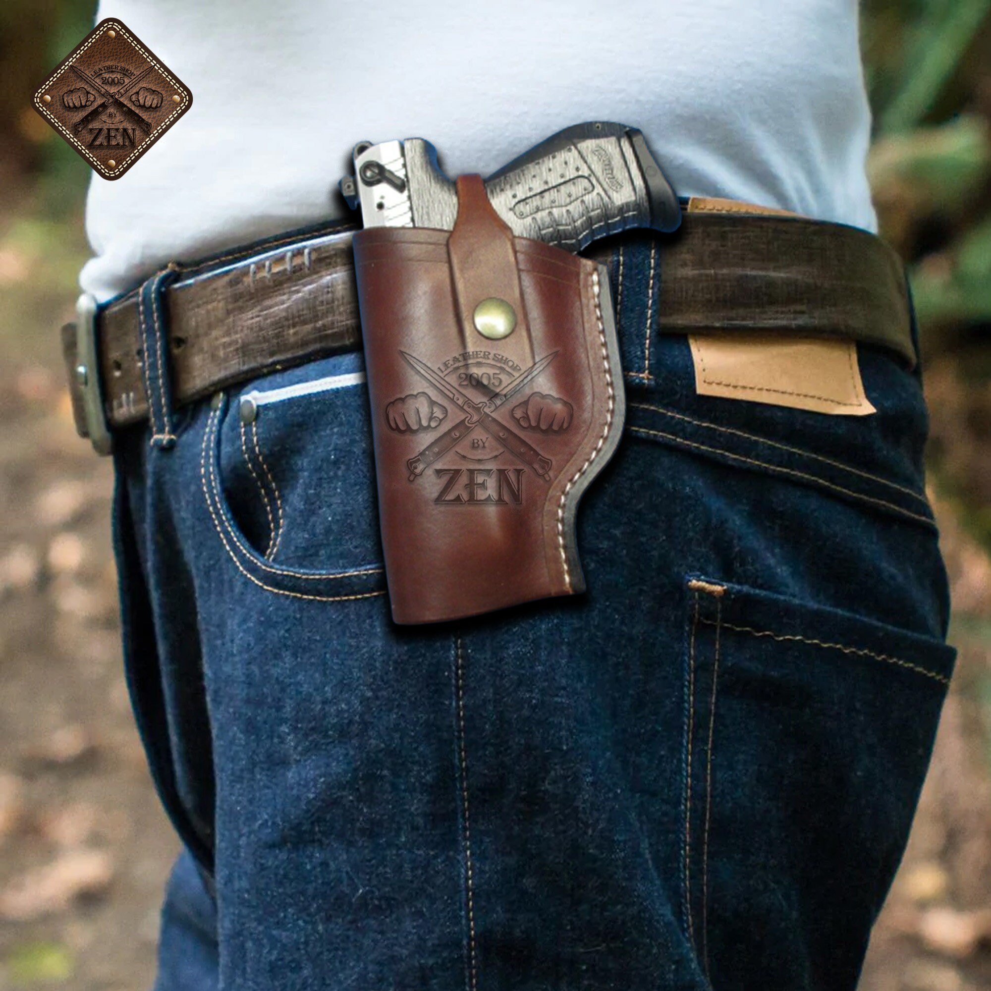 Best Leather Holster for Walther P22 Semi Auto P066