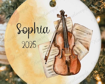 Personalized Cello Ornament 2025, Custom Musician Christmas Gift, Orchestra Player Ornament, Music Lover Christmas Keepsake, Cello Gift