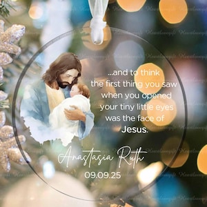 Jesus Holding Baby Ornament/Baby Memorial Ornament/Miscarriage Ornament/Stillbirth Memorial Keepsake/Sympathy Gift/Baby Loss sympathy Gift