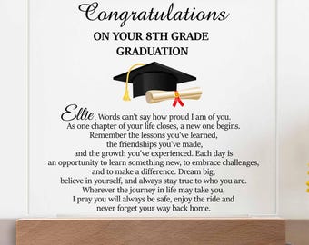 what to say in 8th grade graduation card Amazon.com : Greeting Card Congratulations 8th Grade Graduate - Graduation  with Shooting Stars main image 1