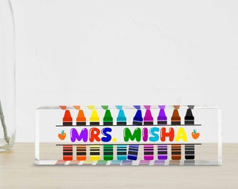 Personalized Teacher Desk Name Plate, Teacher Name Plate, Back to School Gift, Custom Name Teacher Gift, Appreciation Gift for Teacher