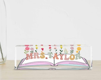 Personalized Name Teacher Sign/Teacher Desk Name Plate/Appreciation Teacher Gift/Custom Teacher Gifts/Teacher Desk Sign/Teacher Woman Gift