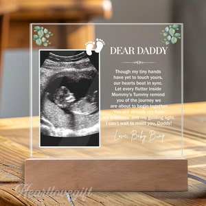 Personalized Ultrasound Plaque Gift for Daddy/1st Time Dad Gift, First Father&#39;s Day Gift/New Dad Gift from Baby Bump/Soon To Be Daddy Gift