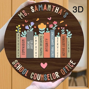 School Counselor Office Door Sign, Counselor Teacher Door Sign, Psychologist Teacher Gift, Teacher Appreciation Gift, Counselor Office Decor