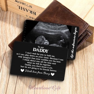 Daddy To Be Custom Wallet Card, Gift for New Dad from Bump, Meaningful Present for Soon To Be Dad, Expecting Dad, Father To Be Gift