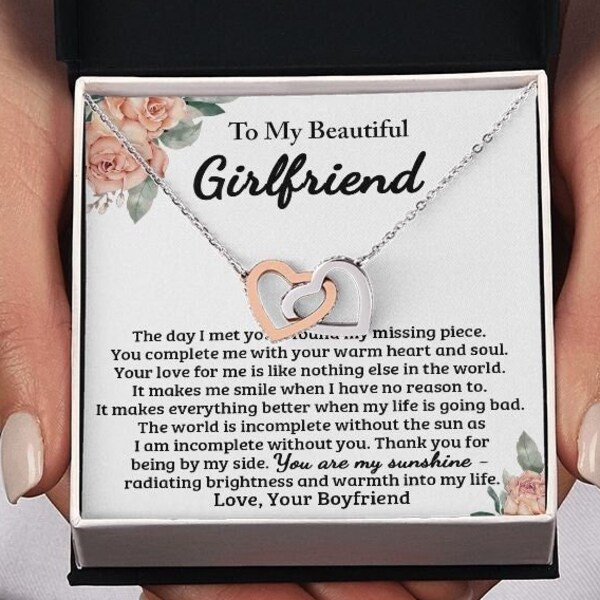 Girlfriend Necklace, Anniversary Gift for Girlfriend, Christmas Gifts for Girlfriend Jewelry, Birthday Gift for Girlfriend from Boyfriend