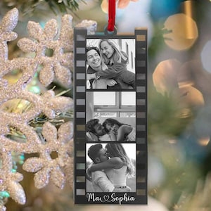 Custom Photo Strip Ornament, Personalized Ornament with Photos, Christmas Ornament 2024/Family Ornament/Couple Picture Ornament/Bestie Gift