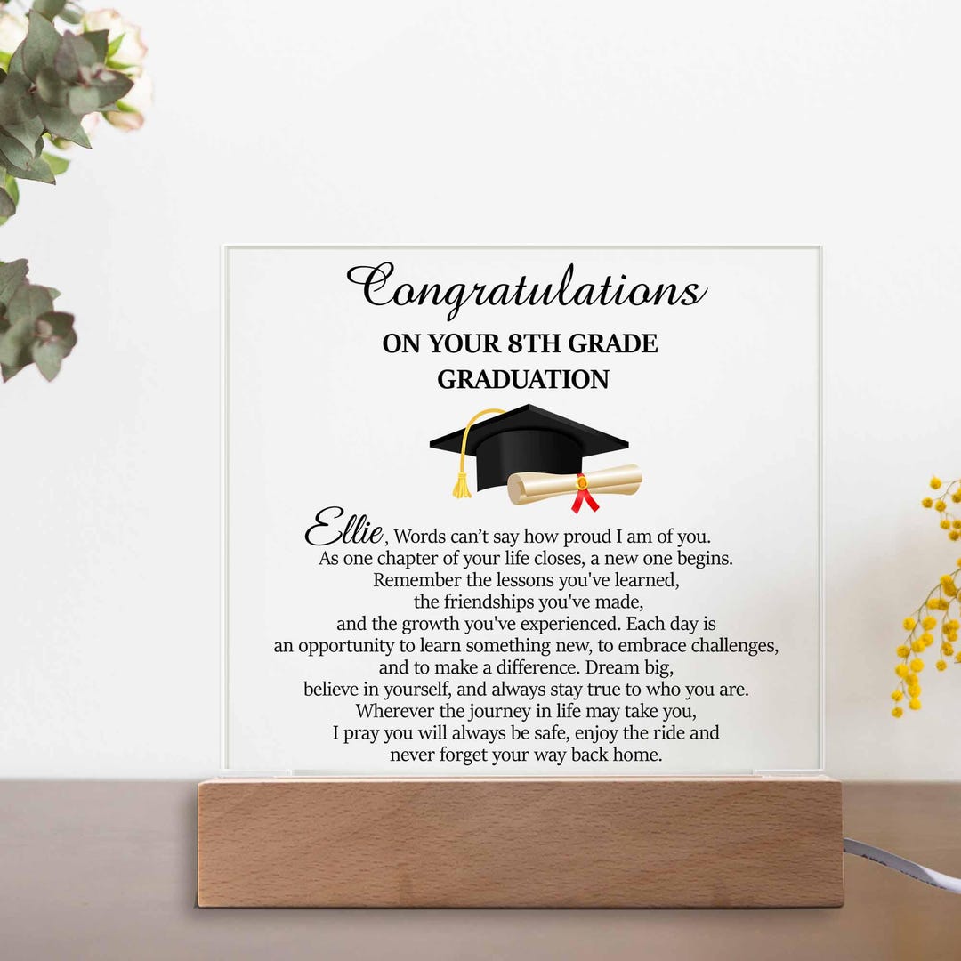 what to say in 8th grade graduation card Obbyidk Middle School Card, Congratulations Cards for Eighth-grade Student, Graduation Gift for Boy Girl, Hello High School : Office Products 8th Grade Graduation Card for