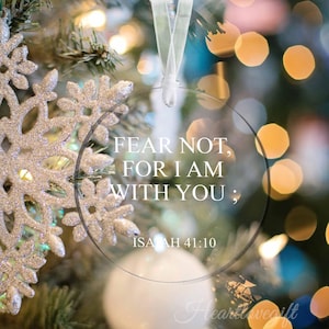 Bible Verse Ornament, Custom Bible Ornament Christmas, Christian Gifts for Women, Religious Ornament Gifts, Ornament Christmas Gift