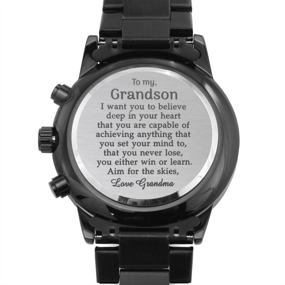 Engraved Watch For Grandson From Grandpa - I'll Always Be Here For You |  Watch engraving, Grandson gift, Watch gifts