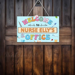 Personalized School Nurse Door Sign/Gift for New Nurse/Custom School Nurse Door Hanger/School Nurse Sign/Back To School/Health Room Decor