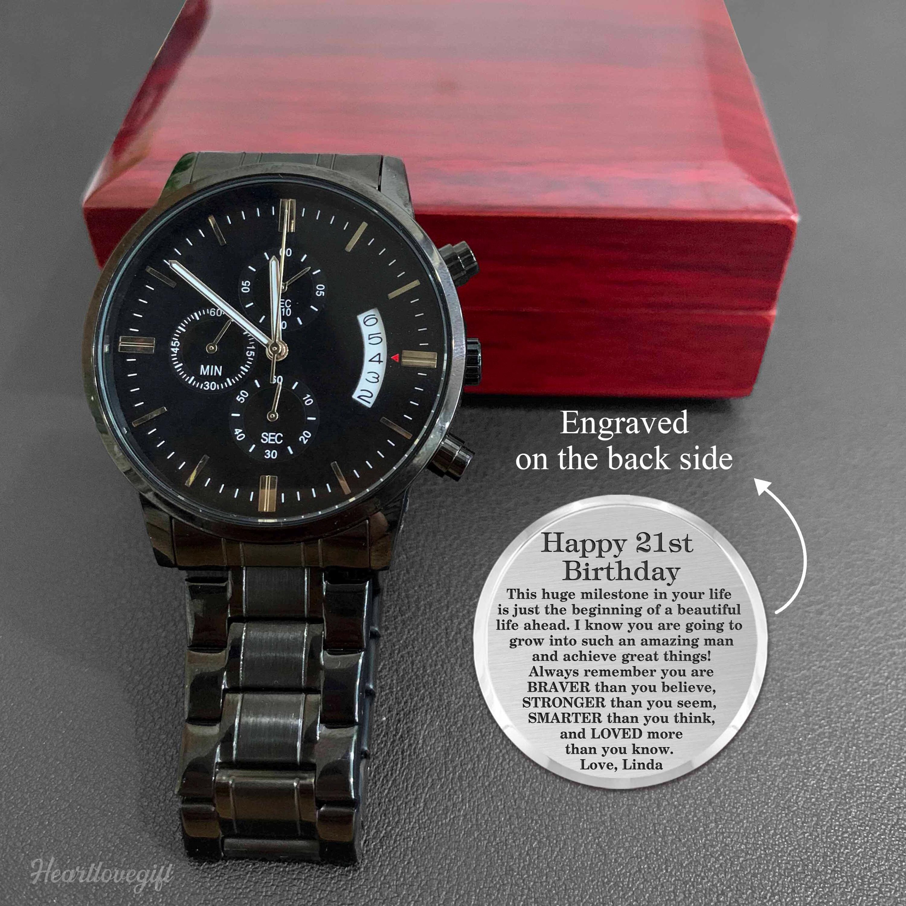 21st Birthday Gift for Him Watch, 21st Birthday Gifts Boy, 21st Birthday  Male Gift, 21st Birthday Gift for Men Son Brother - Etsy UK