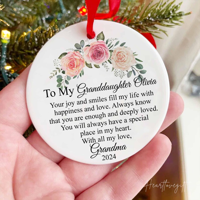 Granddaughter Christmas Ornament/personalized Granddaughter Ornament