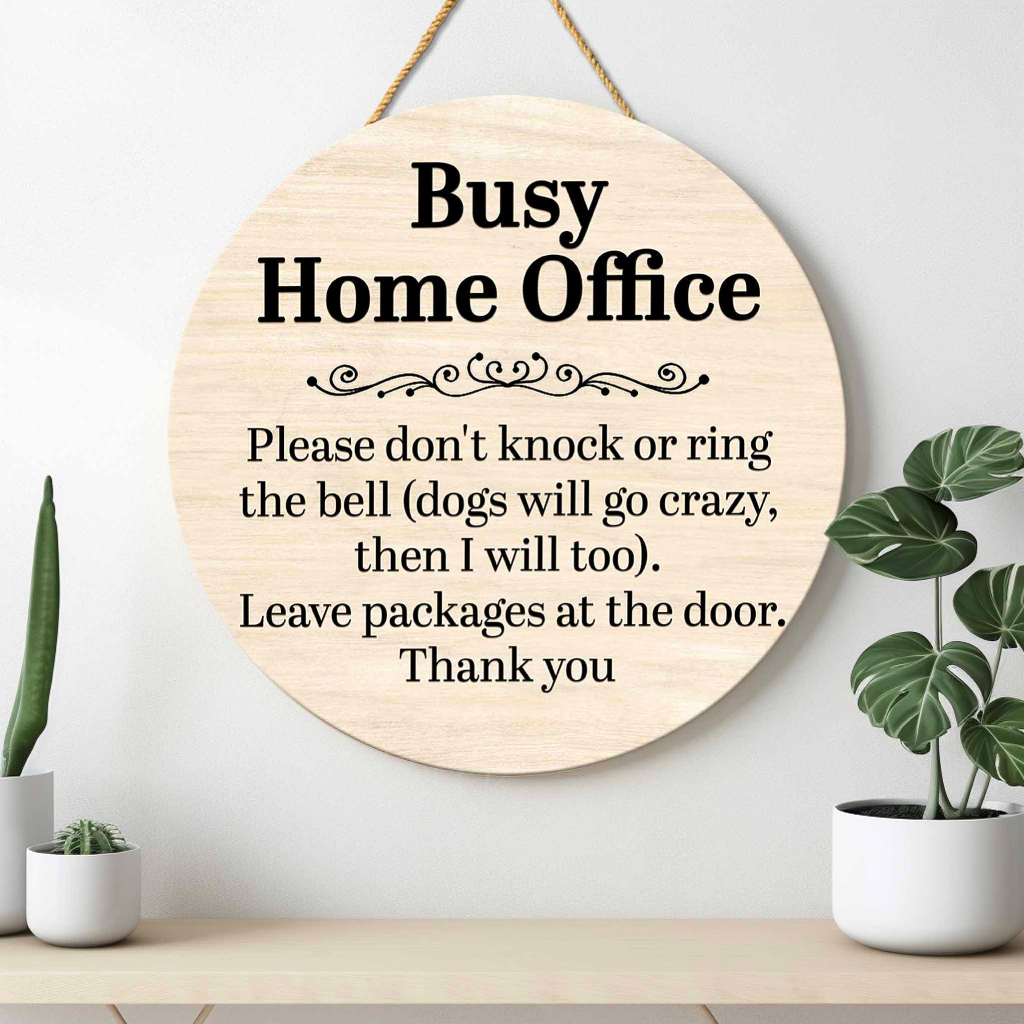 Busy Home Office Door Sign, Please Do Not Disturb, Working From Home ...