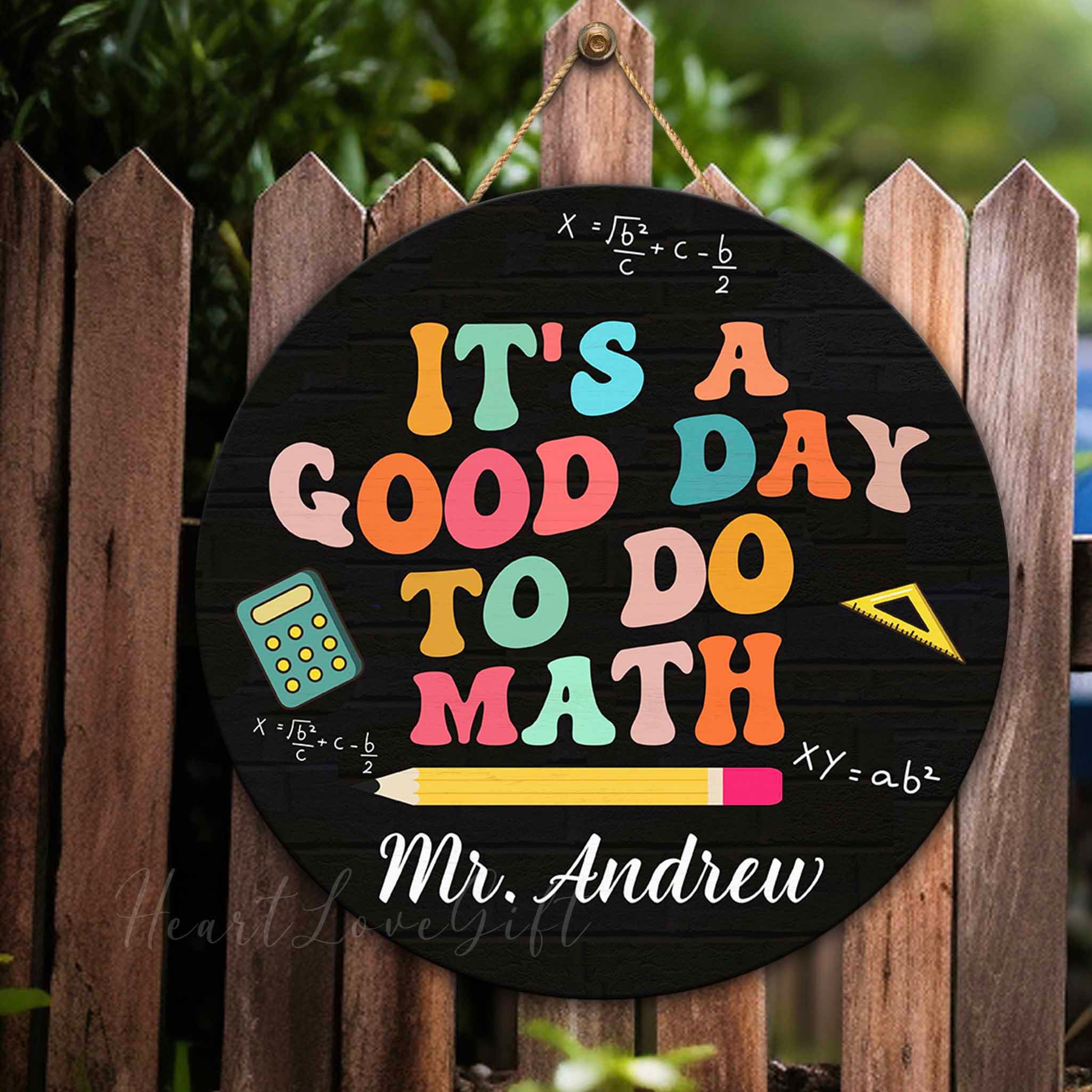 It's A Good Day to Do Math Door Sign, Personalized Mathematic Teacher ...