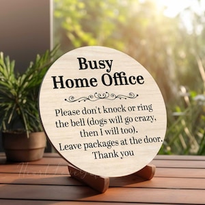 Busy Home Office Door Sign, Please Do Not Disturb, Working From Home ...