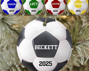 Soccer Christmas Ornament, Sport Christmas Ornament 2025, Personalized Soccer Ornament, Soccer Ornament Decor, Kids Christmas Ornament
