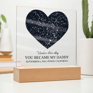 Dear Dad, The First Father's Day Without You, Personalized Heart Shaped Acrylic Plaque, Gift For Family