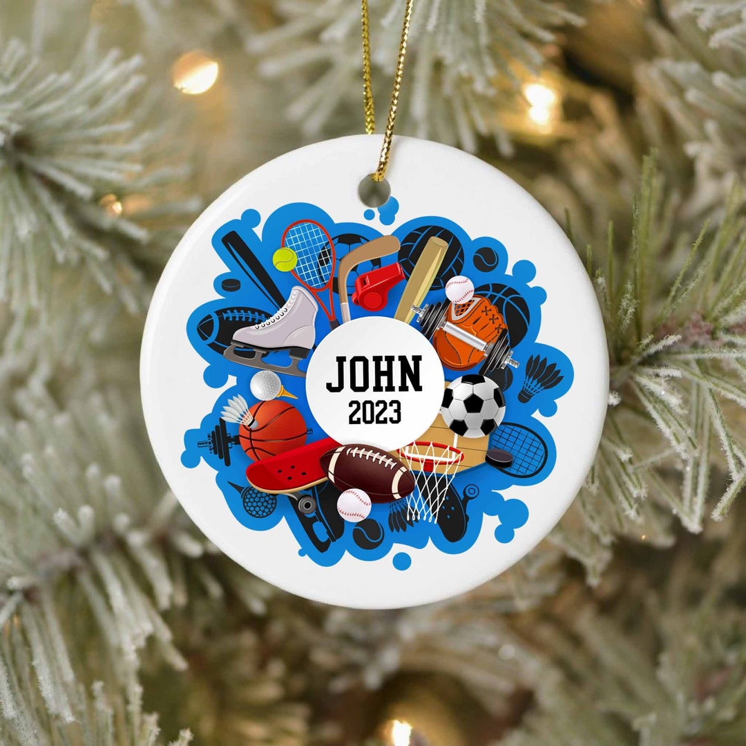 Personalized Multi Sport Christmas Ornament/baseball Football Etsy