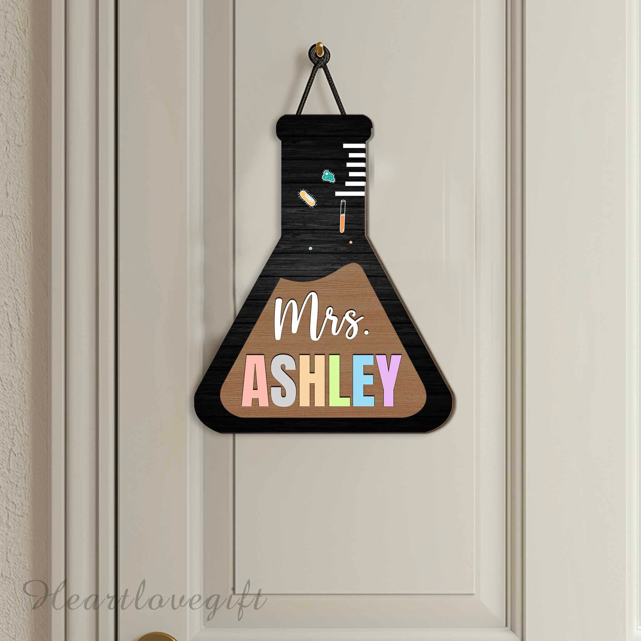 Custom 3D Science Teacher Name Sign/teacher Door Hanger/science ...