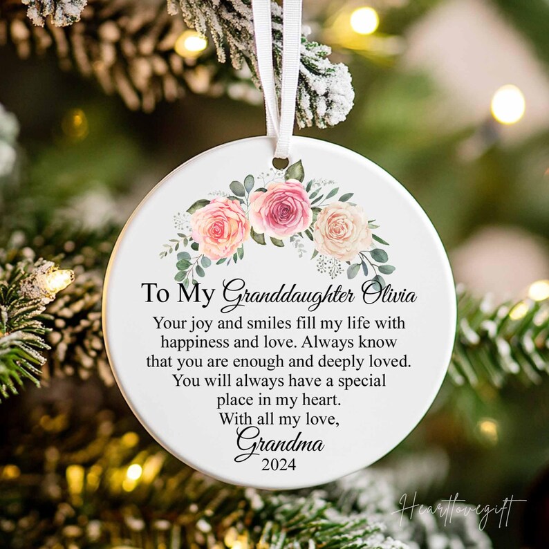 Granddaughter Christmas Ornament/personalized Granddaughter Ornament