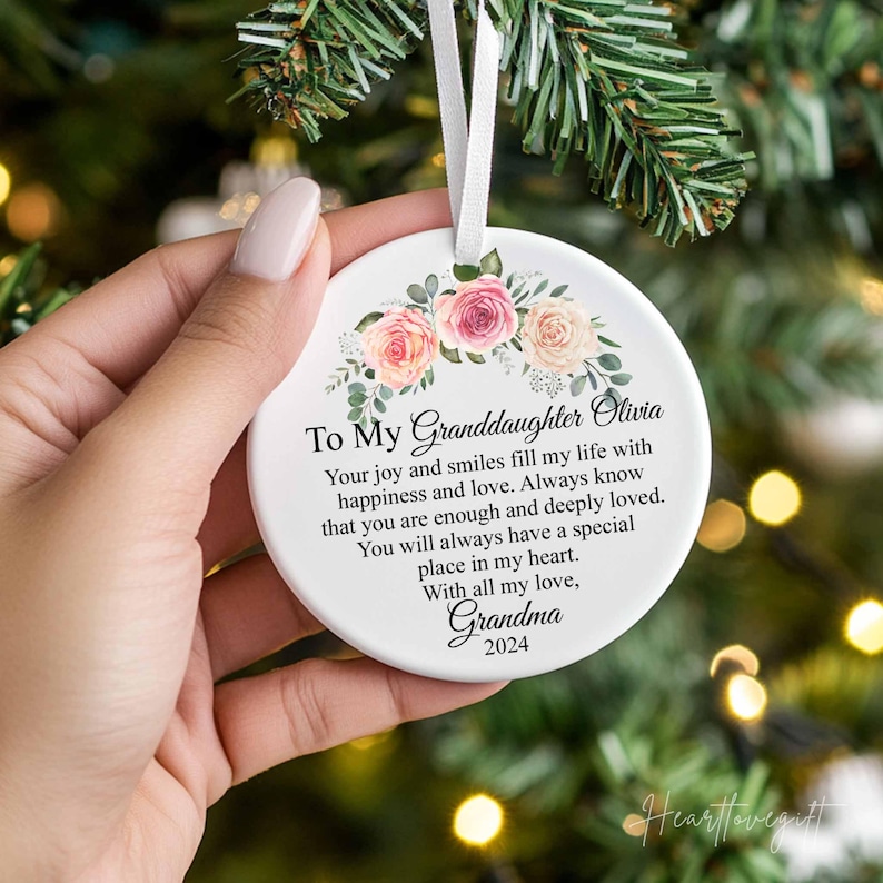 Granddaughter Christmas Ornament/personalized Granddaughter Ornament