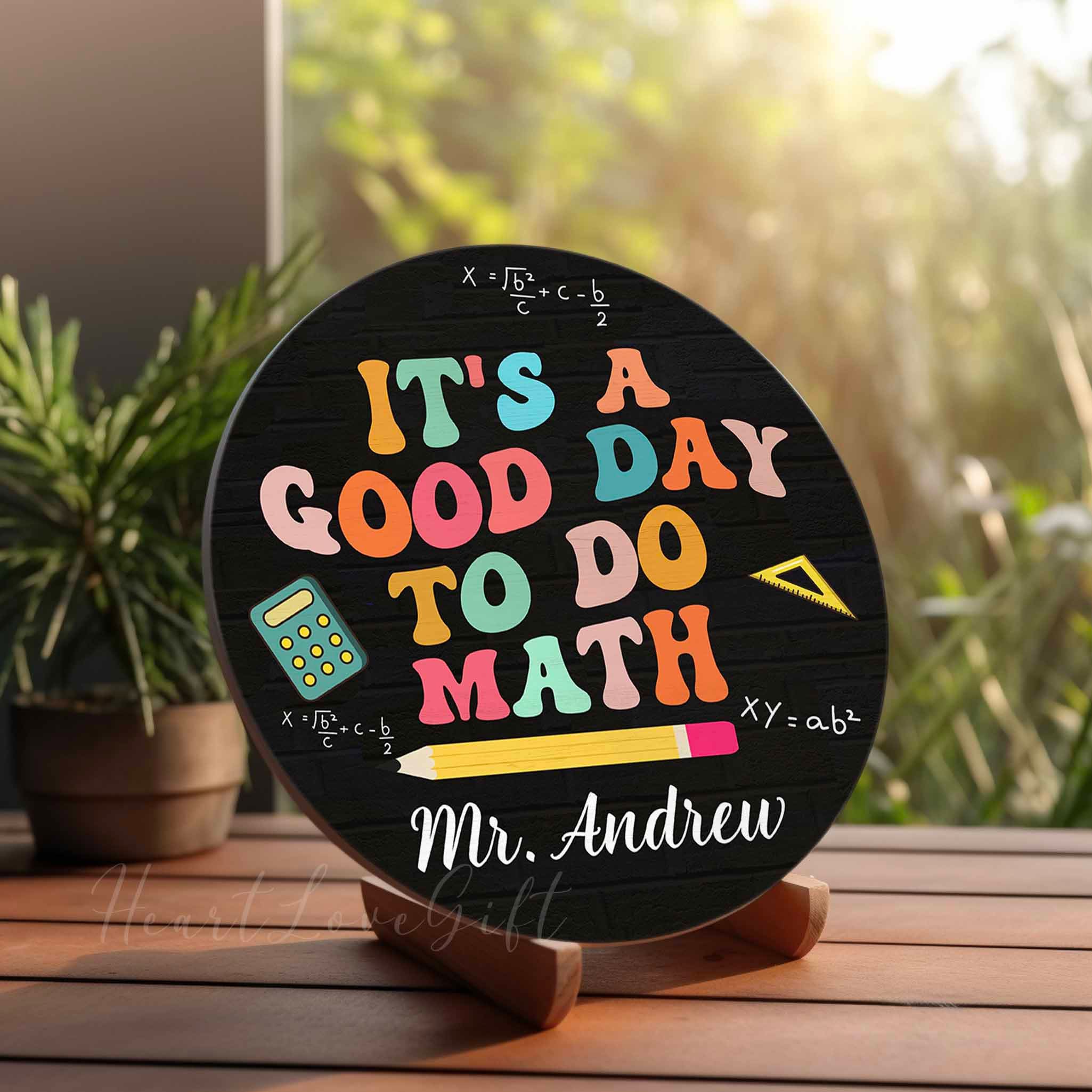 It's A Good Day to Do Math Door Sign, Personalized Mathematic Teacher ...