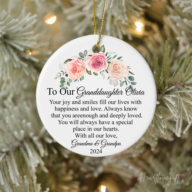 Granddaughter Christmas Ornament/personalized Granddaughter Ornament