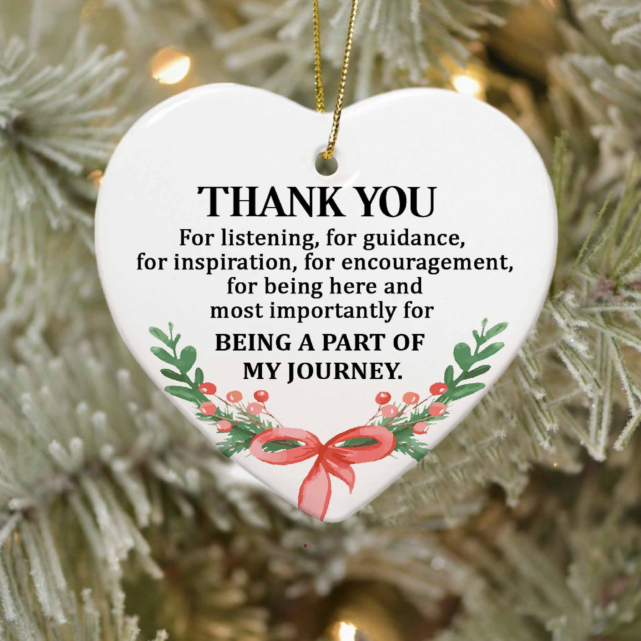 Thank You Being A Part of My Journey Ornament Keepsakes, Gift to Say ...