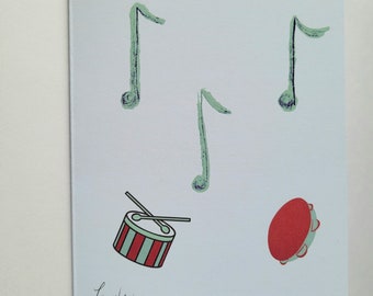 Music Card | Children's Greeting Card | Inspirational Card