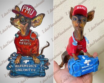 Custom Pet Figurine, Portrait Pet from Photo, Pet Lovers Gifts, Pet Loss Gifts, Pet Sympathy Gift, Pet Memorial Gifts, Personalized Pet