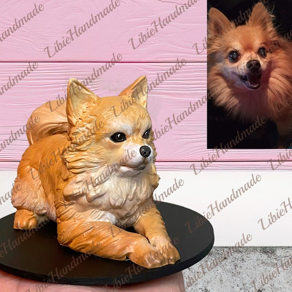 Custom Pet 3D Figurine, Pet Memorial 3D Statue, Custom Pet Portrait, 3D Pet Art, Dog Memorial Gifts, Pet Sympathy Gift, Pet Memorial Gifts