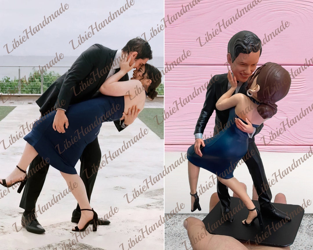Custom Wedding Figurine Wedding Cake Topper Anniversary Gifts Couple