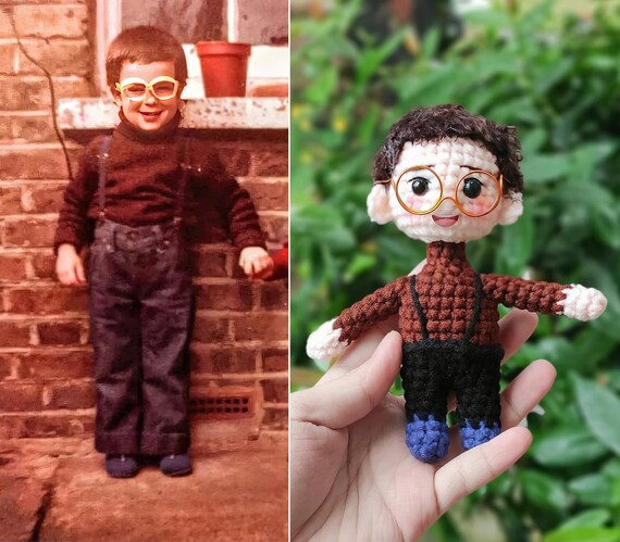 Custom Crochet Doll, Custom Portrait Doll, Gifts for Kids Boys, Look Alike Doll, Back to School Gifts, Fathers Day Gifts, Mothers Day Gifts
