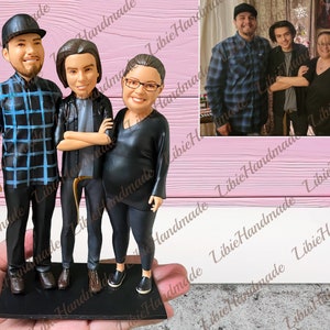 Figura 3D personalizada para la familia, estatua 3D personalizada, retrato 3D personalizado, escultura personalizada, regalos personalizados para mamá papá abuela abuelo